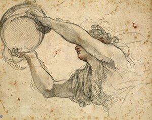 Kvinde, der holder den pavelige tiara af Pietro da Cortona